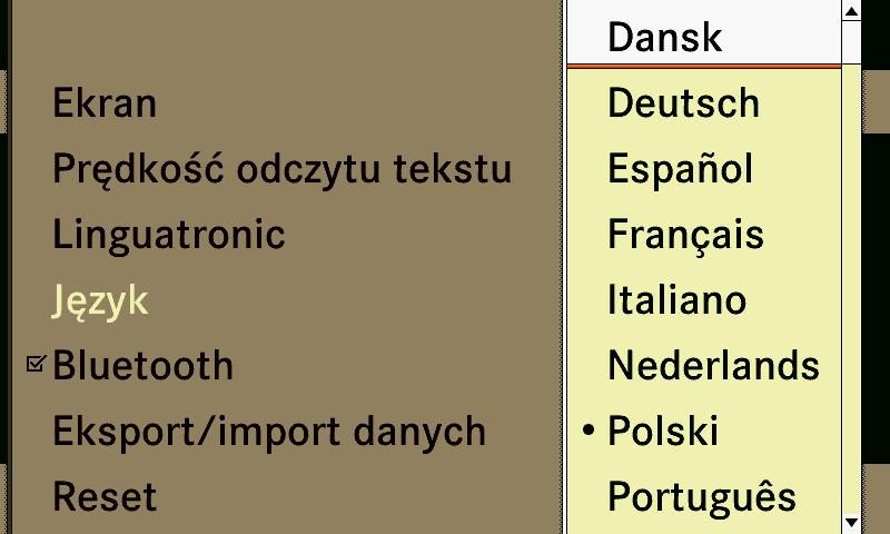 Mercedes COMAND Online NTG4.5 Tłumaczenie nawigacji - Polskie menu